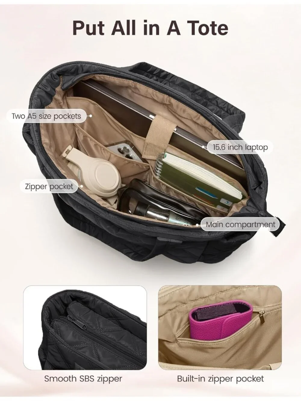 N/A puffy bags